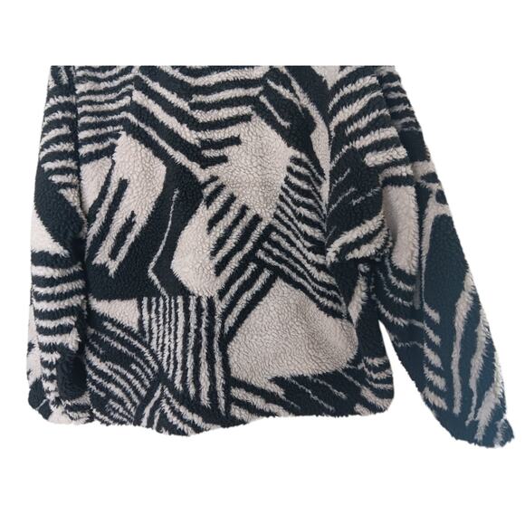 ELAN Oversized Soft Cozy Printed Sherpa Jacket SZ M - Picture 13 of 16